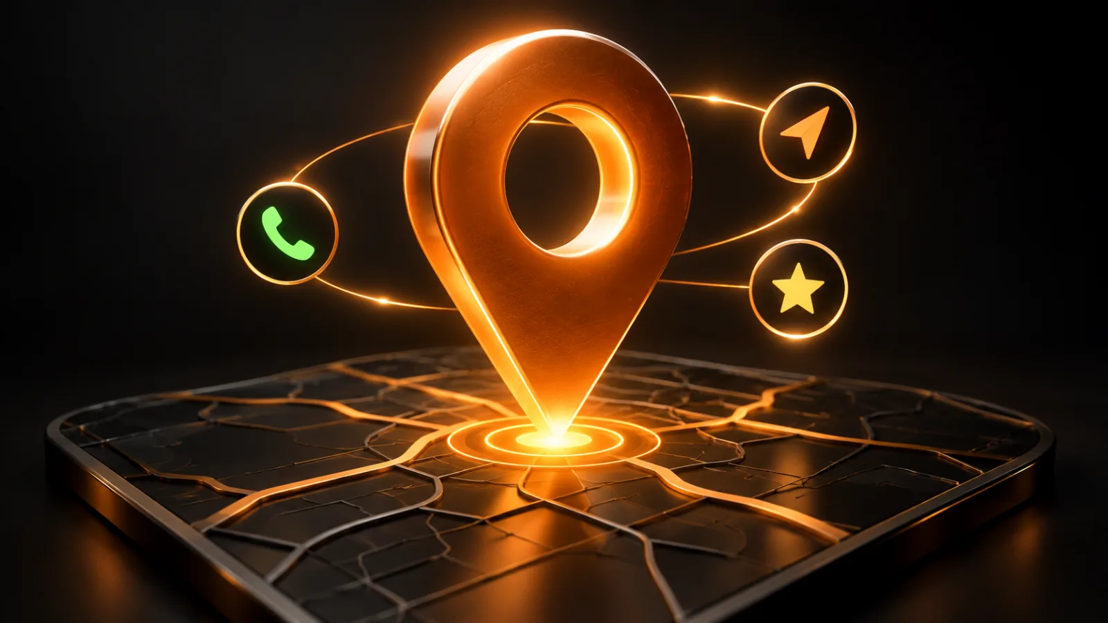 Minimal Google Business Profile local visibility visual by Crea8iv Media