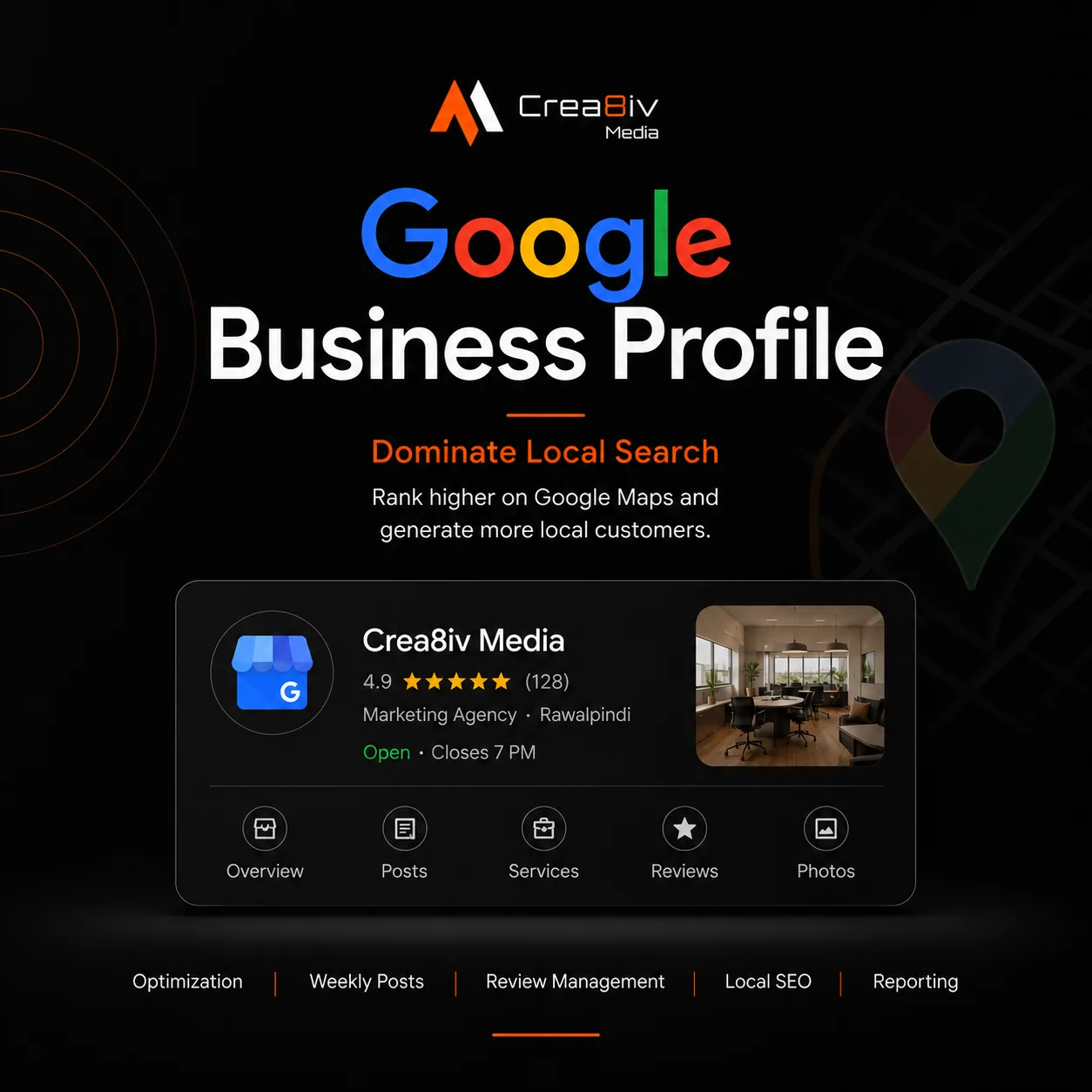 Local Service Businesses digital marketing growth system visual by Crea8iv Media